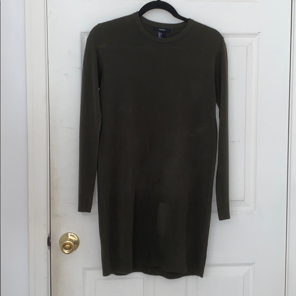Olive Green Long sleeve Dress